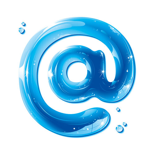 Email aliases A graphic with a large at symbol