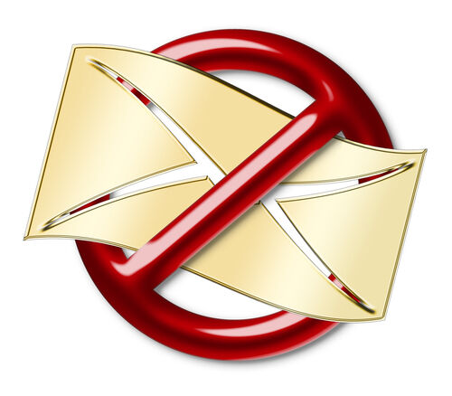 No reply email A no entry sign with an envelope