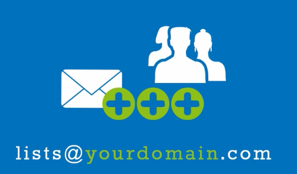 Using your own domain A graphic with people and a custom domain
