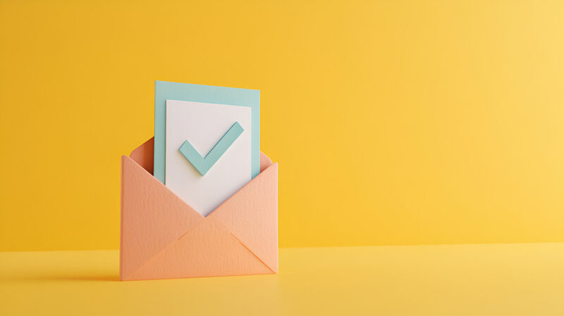 Ensure the integrity of emails with a DKIM test A picture of an envelope with a validation mark on the outside