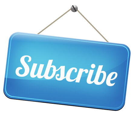 A sign with the word subscribe written on it