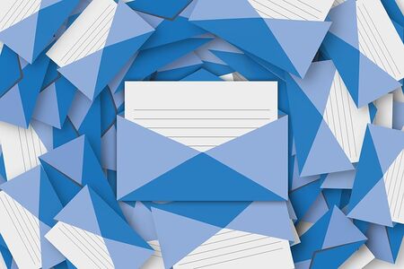 A graphic showing lots of envelopes