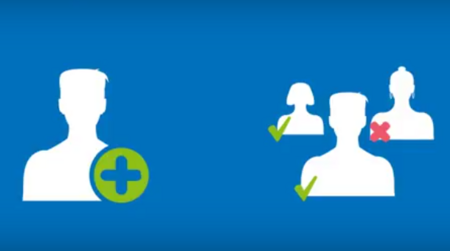 A graphic of people being added and removed